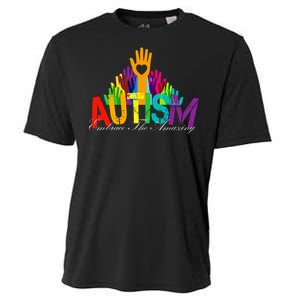 Embrace The Amazing Autism Hands Cooling Performance Crew T-Shirt