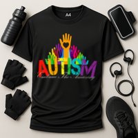 Embrace The Amazing Autism Hands Cooling Performance Crew T-Shirt