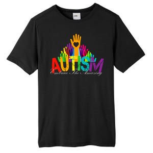 Embrace The Amazing Autism Hands Tall Fusion ChromaSoft Performance T-Shirt