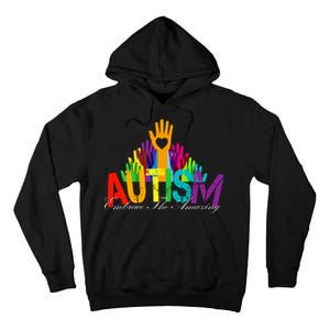 Embrace The Amazing Autism Hands Tall Hoodie