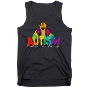 Embrace The Amazing Autism Hands Tank Top