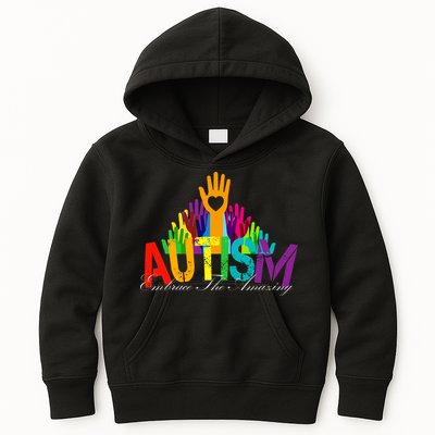 Embrace The Amazing Autism Hands Kids Hoodie