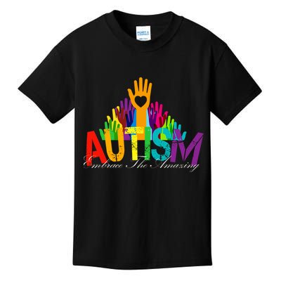 Embrace The Amazing Autism Hands Kids T-Shirt