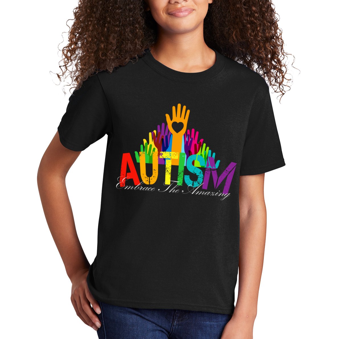 Embrace The Amazing Autism Hands Kids T-Shirt