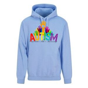 Embrace The Amazing Autism Hands Unisex Surf Hoodie