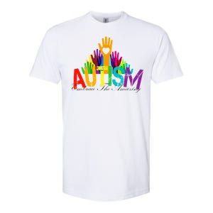 Embrace The Amazing Autism Hands Softstyle CVC T-Shirt