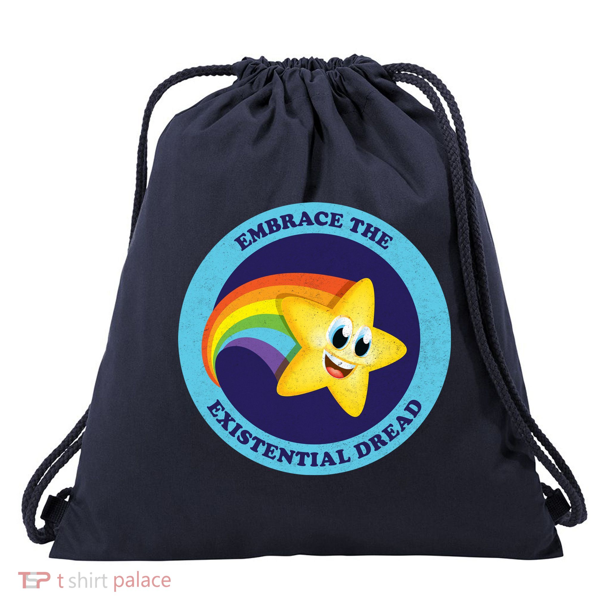 Embrace The Existential Dread Drawstring Bag