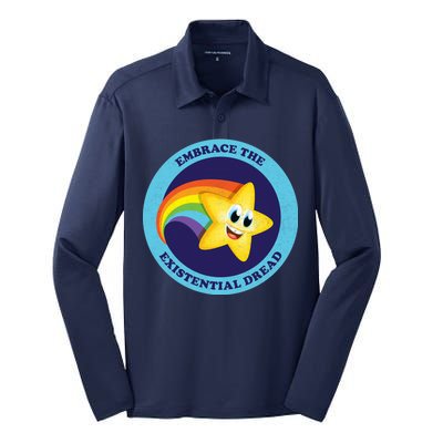 Embrace The Existential Dread Silk Touch Performance Long Sleeve Polo