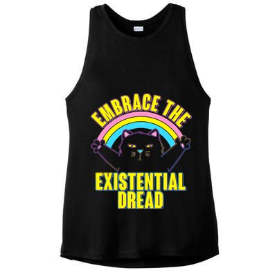 Embrace The Existential Dread Cat Ladies PosiCharge Tri-Blend Wicking Tank