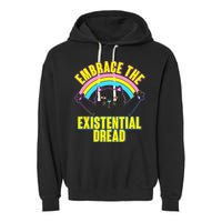 Embrace The Existential Dread Cat Garment-Dyed Fleece Hoodie