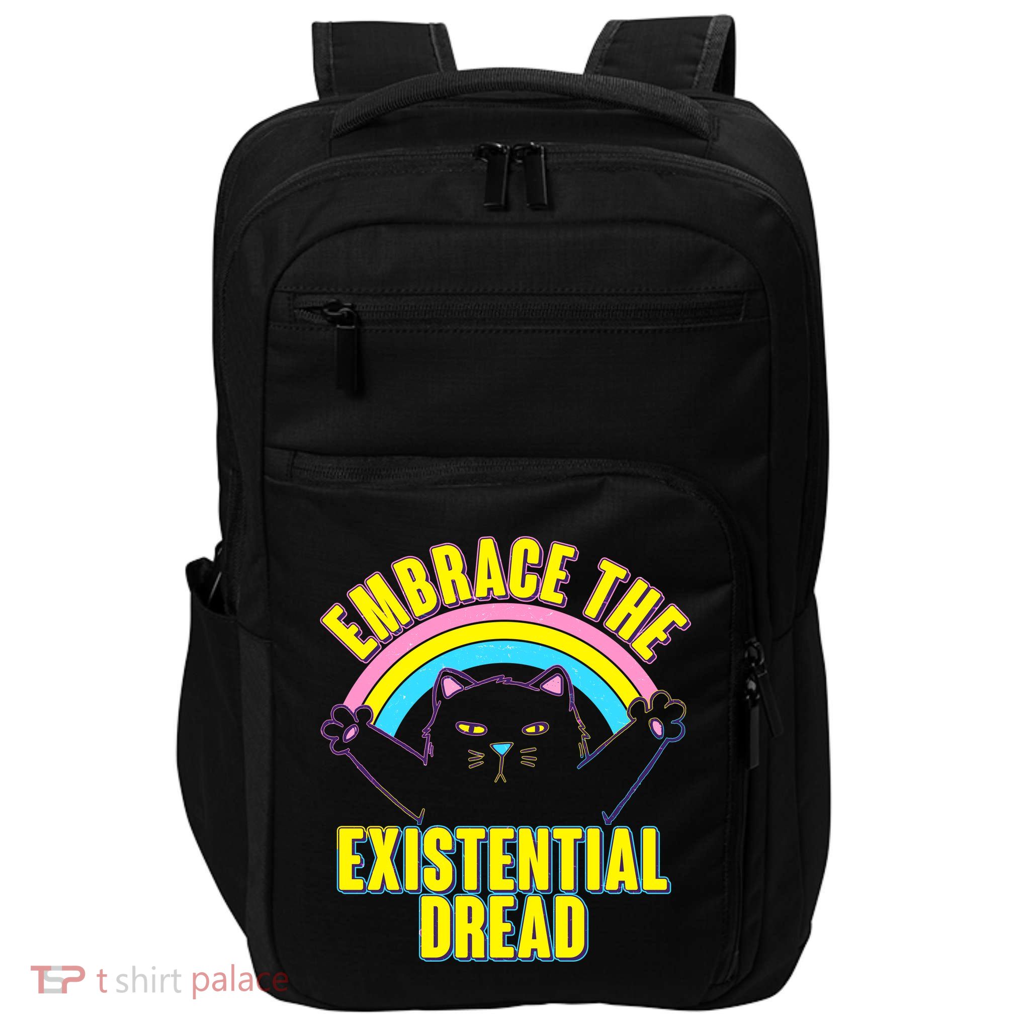 Embrace The Existential Dread Cat Impact Tech Backpack
