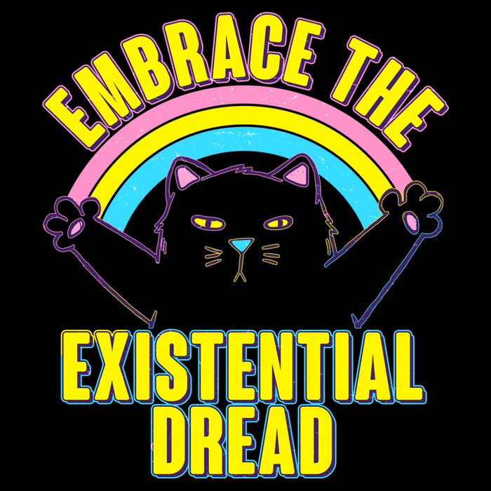 Embrace The Existential Dread Cat Button