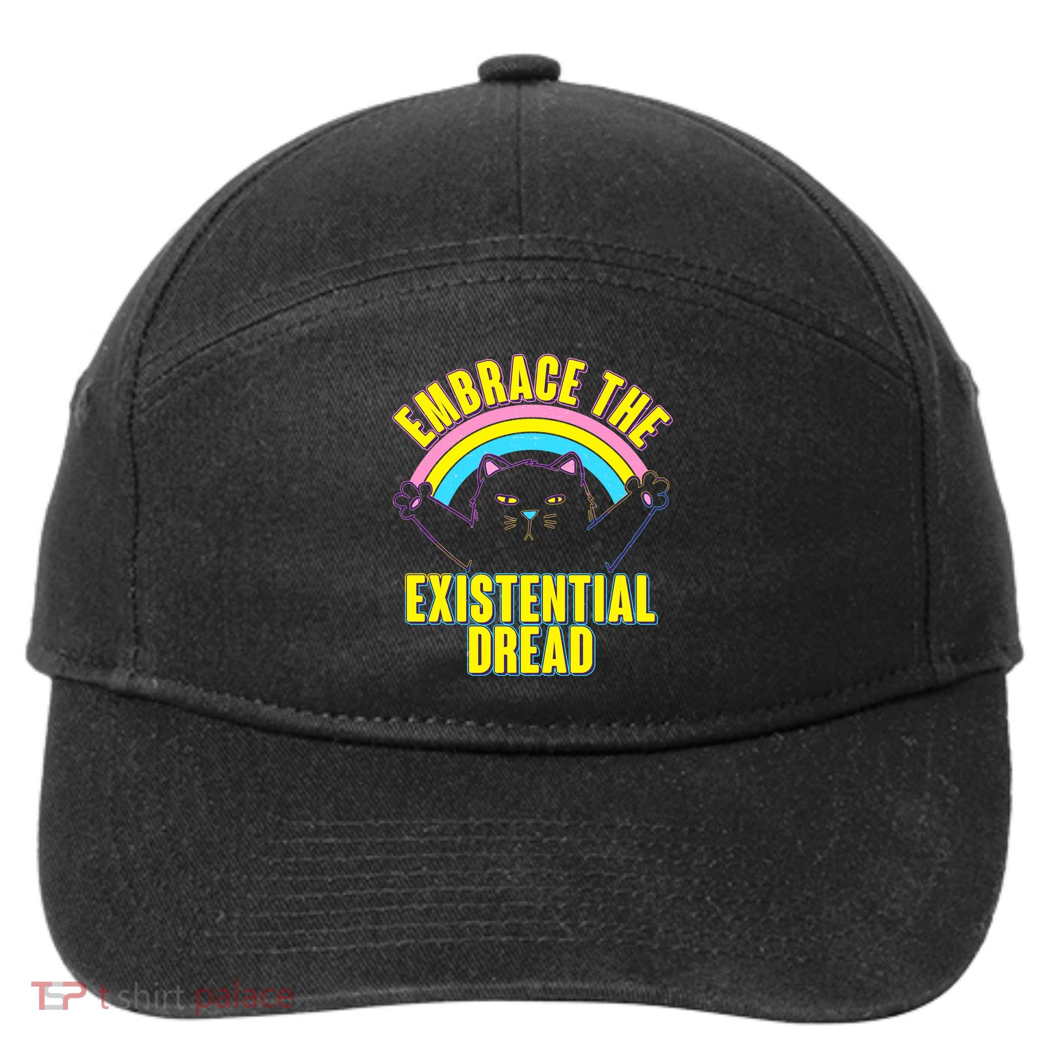 Embrace The Existential Dread Cat 7-Panel Snapback Hat