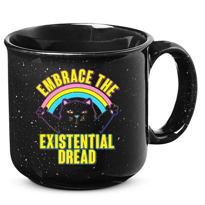Embrace The Existential Dread Cat 15oz Campfire Ceramic Mug