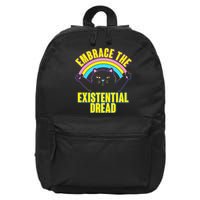 Embrace The Existential Dread Cat 16 in Basic Backpack