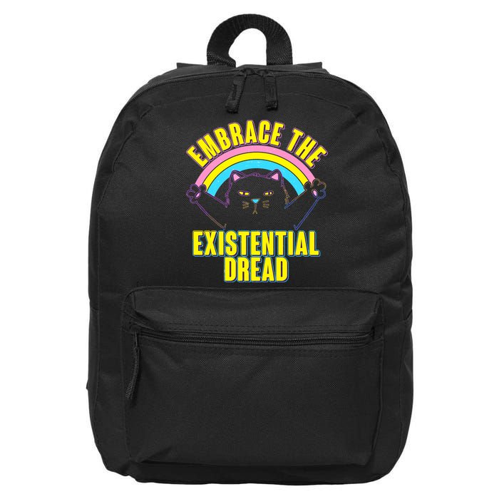 Embrace The Existential Dread Cat 16 in Basic Backpack