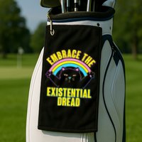 Embrace The Existential Dread Cat Golf Towel