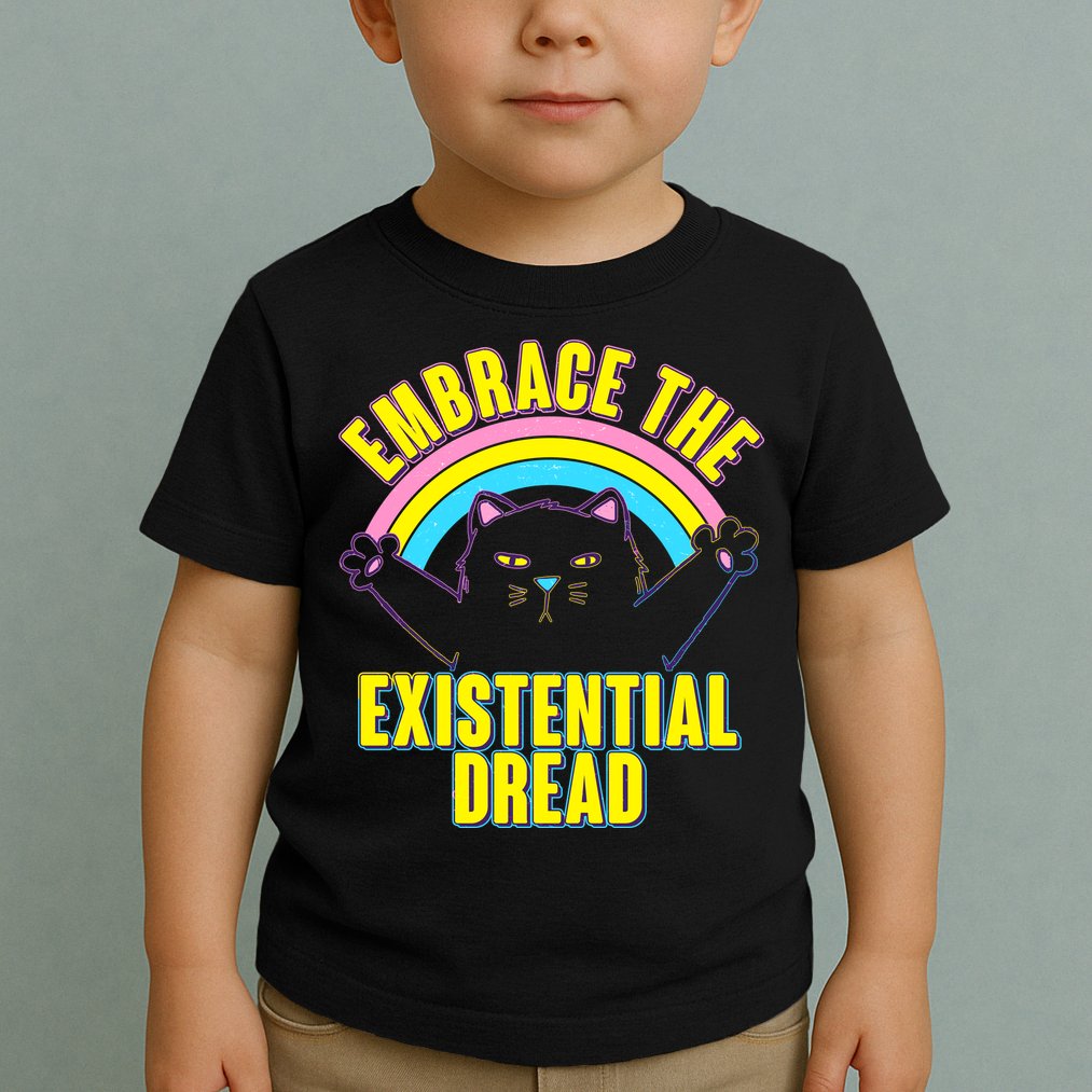 Embrace The Existential Dread Cat Toddler T-Shirt