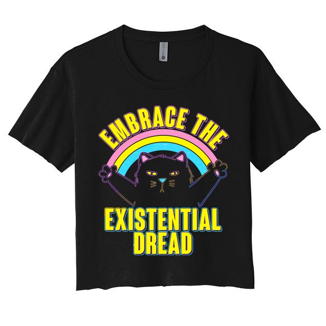 Embrace The Existential Dread Cat Crop Top