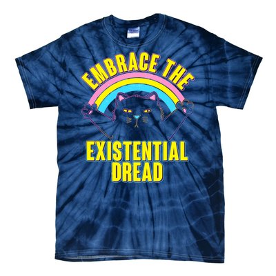 Embrace The Existential Dread Cat Tie-Dye T-Shirt