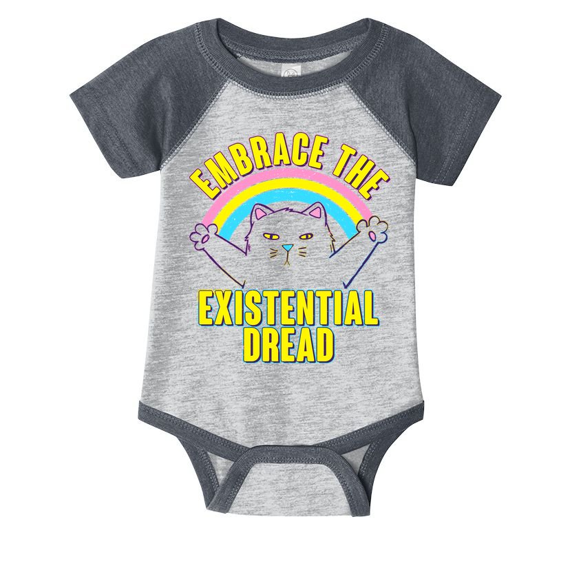 Embrace The Existential Dread Cat Infant Baby Jersey Bodysuit