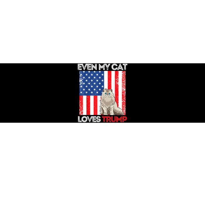 Even My Cat Loves Trump Usa Flag Election Trump Support Bumper Sticker