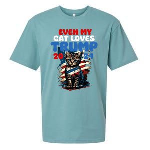 Even My Cat Loves Trump 2024  Sueded Cloud Jersey T-Shirt