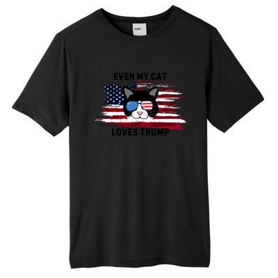 Even My Cat Loves Trump The Felon 2024 Us Election Funny Gift Tall Fusion ChromaSoft Performance T-Shirt