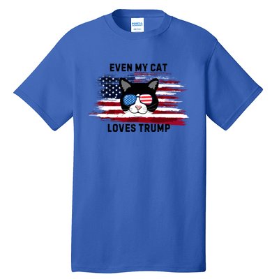 Even My Cat Loves Trump The Felon 2024 Us Election Funny Gift Tall T-Shirt