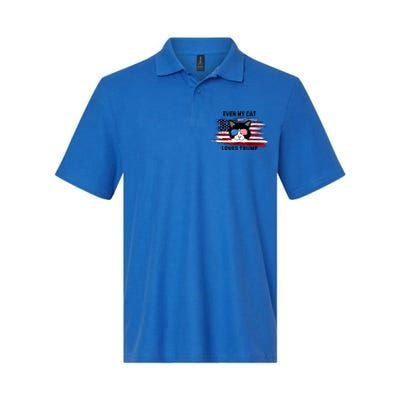 Even My Cat Loves Trump The Felon 2024 Us Election Funny Gift Softstyle Adult Sport Polo