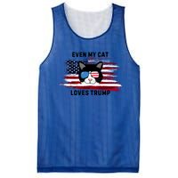 Even My Cat Loves Trump The Felon 2024 Us Election Funny Gift Mesh Reversible Basketball Jersey Tank