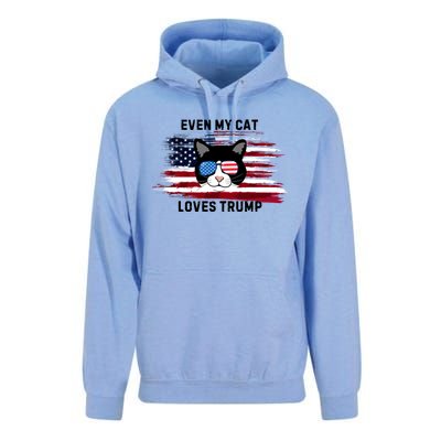 Even My Cat Loves Trump The Felon 2024 Us Election Funny Gift Unisex Surf Hoodie