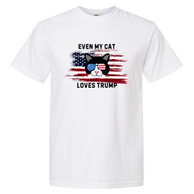 Even My Cat Loves Trump The Felon 2024 Us Election Funny Gift Garment-Dyed Heavyweight T-Shirt