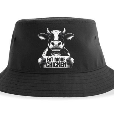 Eat More Chicken Funny Sarcastic Cow Beef Meat Bbq Lover Sustainable Bucket Hat