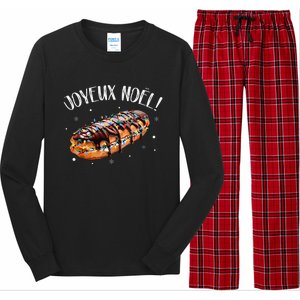 Eclair Merry Christmas In French Funny Joyeux Noel Long Sleeve Pajama Set