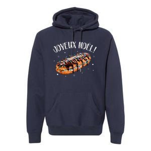 Eclair Merry Christmas In French Funny Joyeux Noel Premium Hoodie