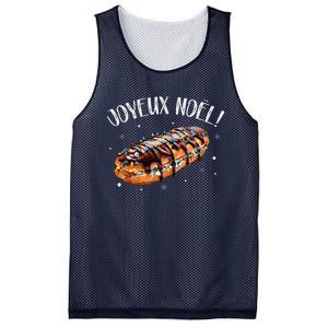 Eclair Merry Christmas In French Funny Joyeux Noel Mesh Reversible Basketball Jersey Tank