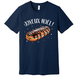 Eclair Merry Christmas In French Funny Joyeux Noel Premium T-Shirt