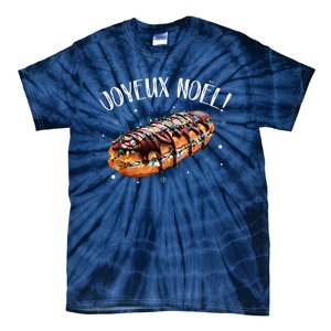 Eclair Merry Christmas In French Funny Joyeux Noel Tie-Dye T-Shirt