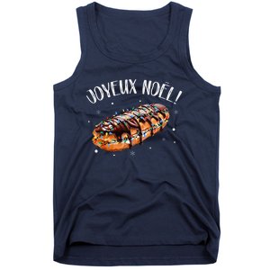 Eclair Merry Christmas In French Funny Joyeux Noel Tank Top