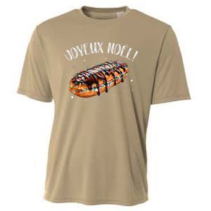 Eclair Merry Christmas In French Funny Joyeux Noel Cooling Performance Crew T-Shirt