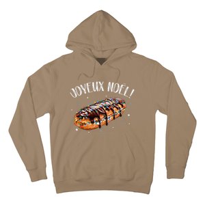 Eclair Merry Christmas In French Funny Joyeux Noel Hoodie