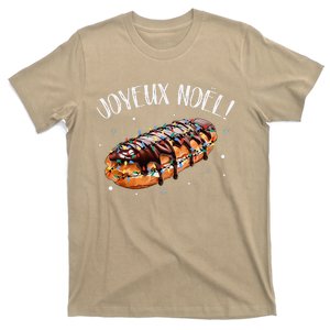 Eclair Merry Christmas In French Funny Joyeux Noel T-Shirt