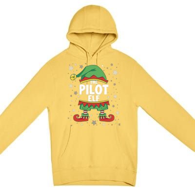 Elf Matching Christmas Family Group Elf Pilot Premium Pullover Hoodie