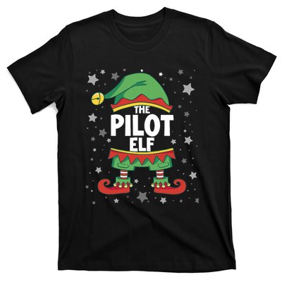 Elf Matching Christmas Family Group Elf Pilot T-Shirt