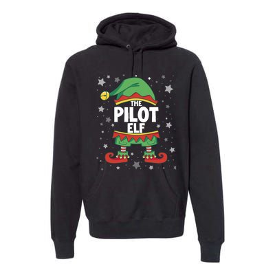 Elf Matching Christmas Family Group Elf Pilot Premium Hoodie