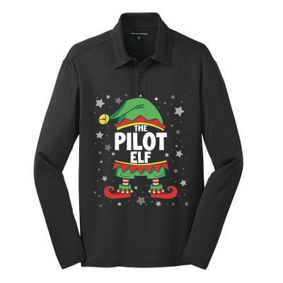 Elf Matching Christmas Family Group Elf Pilot Silk Touch Performance Long Sleeve Polo