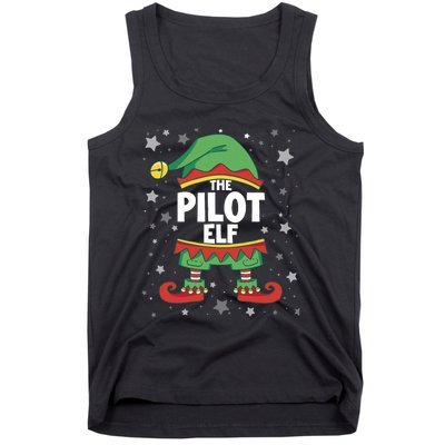 Elf Matching Christmas Family Group Elf Pilot Tank Top