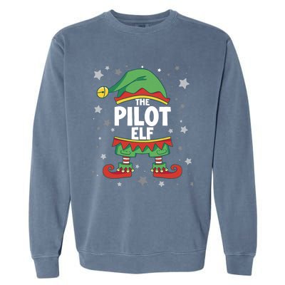 Elf Matching Christmas Family Group Elf Pilot Garment-Dyed Sweatshirt