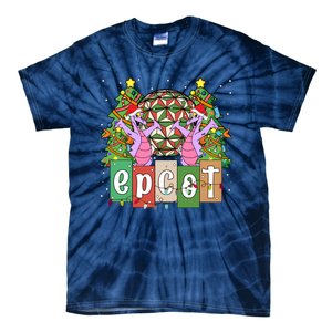 Epcot Merry Christmas Party Trip Figment Dragon Christmas Light Tie-Dye T-Shirt